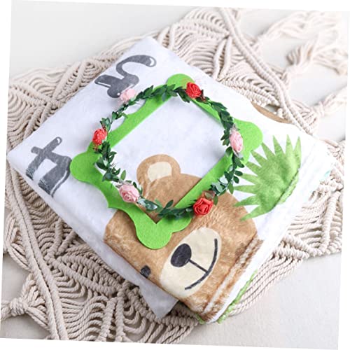 Couverture Flanelle pour Photographie de Bébé avec Accessoires de Célébration Plaid HEMOTON - 4