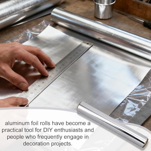 image for Fukaisu Aluminum Metal Crafts DIY Foil Roll, 0.07mm Thick Multipurpose