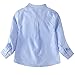 KUYEEBEAR Classic White Button Down Shirt, Long Sleeve, Sailboat Logo, Collared (US, Age, 5 Years, Blue)
