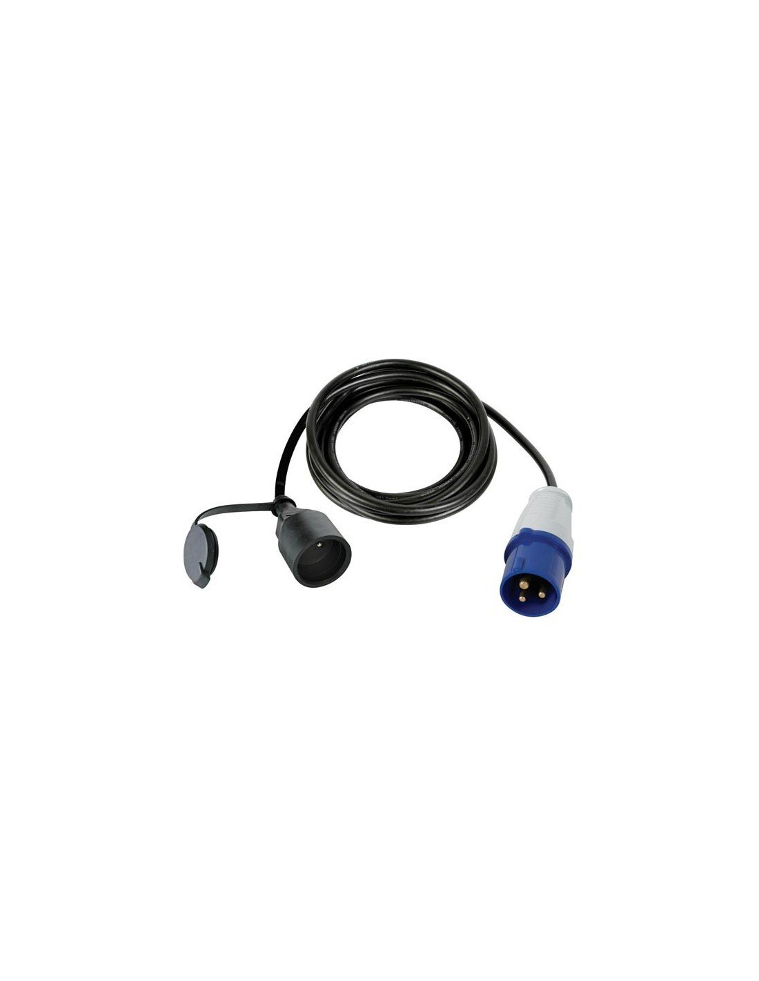 Perel CÂBLE Adaptateur avec FICHE SCHUKO vers Prise CEE - 3 m & ECEEC3M-3 Câble Adaptateur Mâle vers Prise Cee-3m, Multicolore