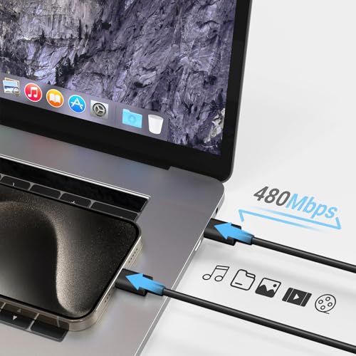 Image of iPhone 17 16 15 Charger Fast Charging 30W USB C Chargers Block Type C Charger 2 Pack 6FT Cord for iPhone 17 /17 Plus /17 Pro Max /Air /16 /16 Plus /16 Pro Max /15 Pro Max /iPad Pro /Samsung (Black