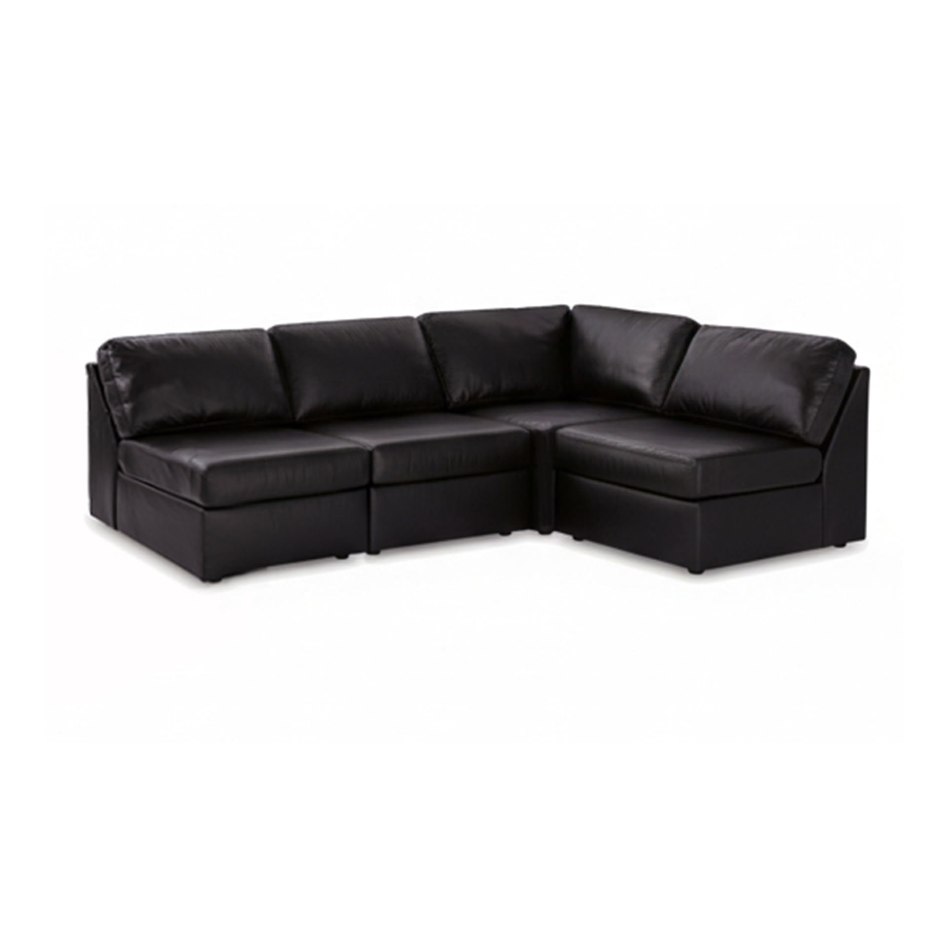 Photo 1 of [See Live Photos and Clerk Notes] Signature Design by Ashley Modmax II Sectional Sofa, Modular Desugn, Top Grain Leather Seating, Contemporary Sectionals for Living Room Seating for Flexible Everyday Lounging, Black