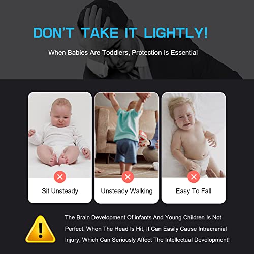 JINYJIA Baby Head Protector Backpack, Baby Head Protection Pillow, Adjustable Toddler Baby Head Protection Safety Soft Pads, Head Protection for 4-24 Months Baby Learning Walking,Unicorns - Image 3