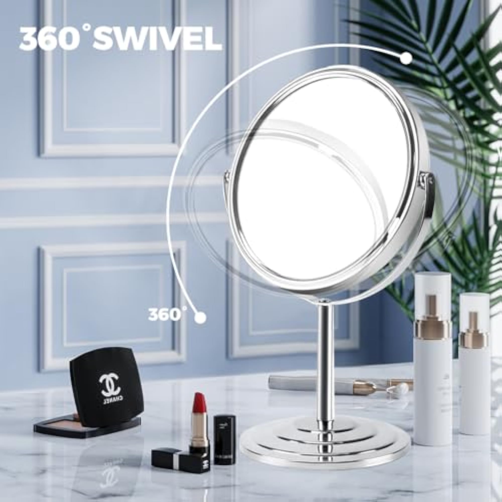 Double Sided Vanity Tabletop Mirror, Travel Essential