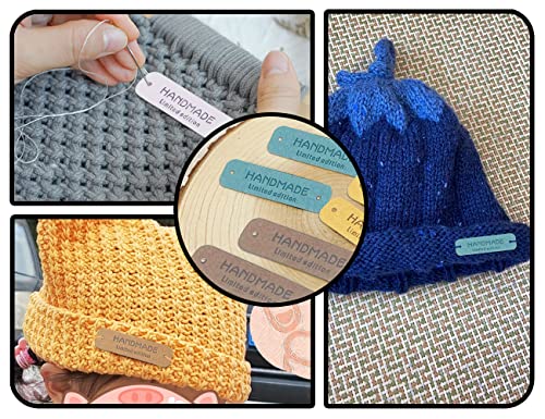 ZoeTekway 48 pezzi etichetta in pelle a mano da