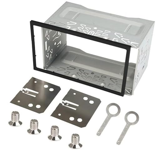 Universal doble 2 Din coche DVD CD estéreo marco jaula radio fascia metal montaje tablero kit soporte bisel