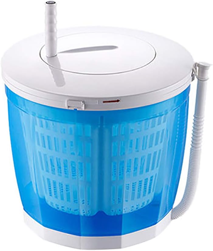 Mini Hand Cranked Washing Machine Portable Manual Non-Electric Washer Spin Dryer, Counter Top Washer for Camping, Apartments in Dormitory Household 3 Kg/6.6lbs,Blue/Gray/Blue