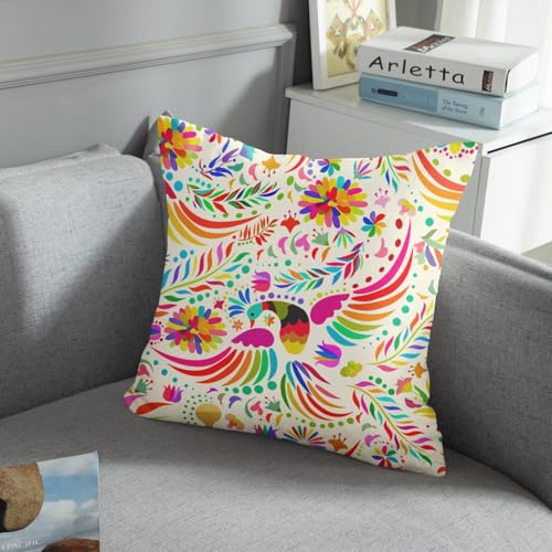 Sanwarm-Throw-Pillow-Covers-Home-Decor-Set-of-4-Pillow-Cases-Decorative-18-x-18-Inches-Cushion-Couch-Sofa-Pillowcases-Mexican-Colorful-Ethnic-Birds-Flowers Sanwarm Throw Pillow Covers Home Decor Set of 4 Pillow Cases Decorative 18 x 18 Inches Cushion Couch Sofa Pillowcases Mexican Colorful Ethnic Birds Flowers