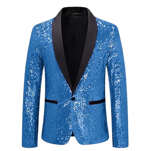 Blazer à paillettes brillantes homme au design scintillant unique pour costume de fête