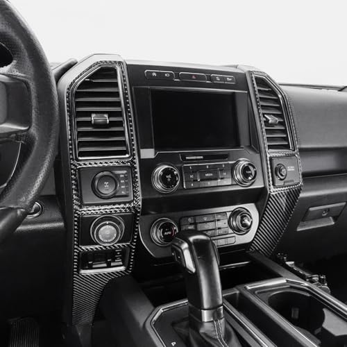 BETTERHUMZ Air Conditioning Outlet Frame Trim Compatible with Ford F150 Raptor 2015-2020 Carbon Fiber Car Dashboard Center AC Vent Sticker Tuning Accessories (Black) by BETTERHUMZ - Used condition - US$37.11