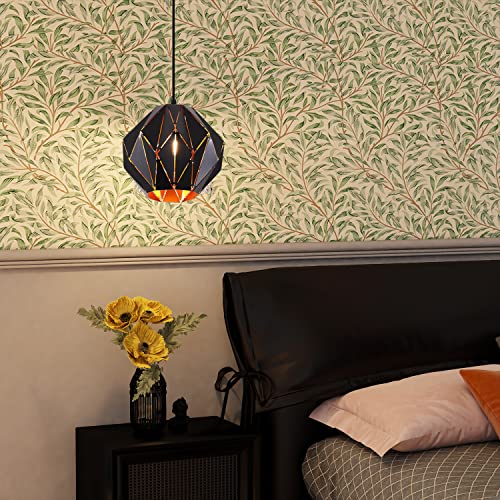 Baunoisk Hanging Lights With Plug In Cord Plug In Pendant Light Swag Light Hanging Lamps Industrial Light Fixture 15 Ft Modern Farmhouse Black Pendant Lighting For Kitchen Island Living Room Bedroom #TOP5