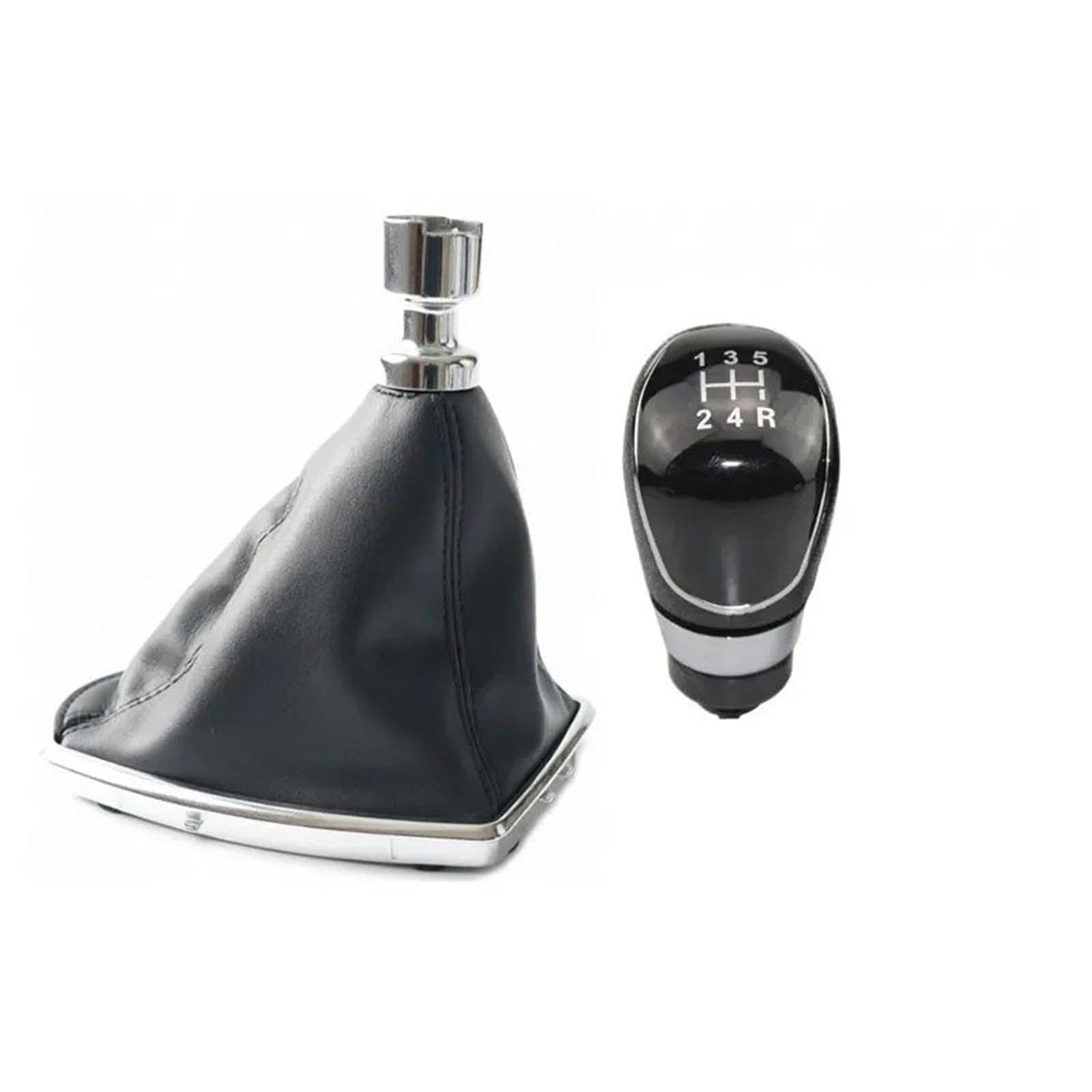 Dufwehr 5 Speed Black Shifter Knob For Kuga I Mk1 For C-Max Gear Shift Knob Lever Change Head Gearbox Shifter Cover Car Accessories(5 Speed Black)