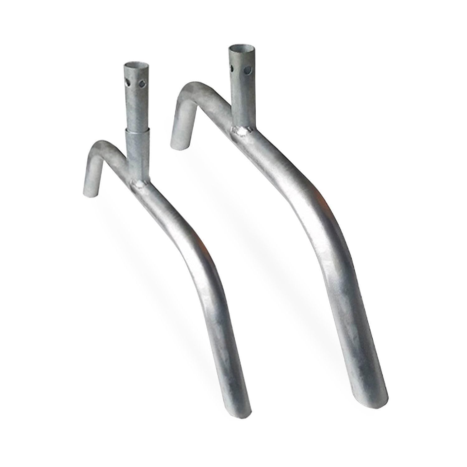 Bridge Barrier Feet for Crowd Control Barrier by Global Industrial – Steel, Galvanized, Model G-BAR1.5-RBF2-GD