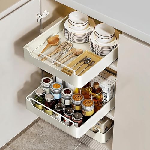 HEEOREV �V���N�� ���[ �����o�� �X���C�h���b�N �L�b�`���� �L�b�`�����b�N 35x43cm ���@�\ ���������[���b�N �������� �L�k�����[�o�X�P�b�g �g���ȒP ��e�� ���[�I �ϋv�� �h�� �h�K �h�� (�z���C�g)