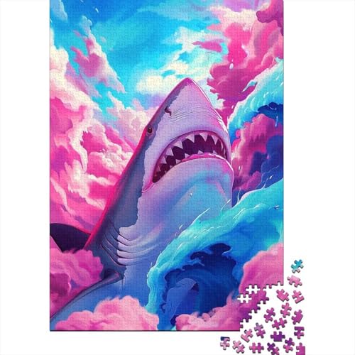 Puzzle de tiburón de 1000 piezas ideal para relajarse y mejorar la concentración en casa