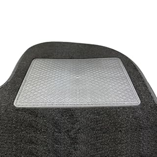 SERIE 4 TAPPETI - TAPPETINI IN MOQUETTE NERI PER 208 DAL 2019 IN POI con battitacco Cucito, Bottoni di Fissaggio e Striscia Antiscivolo - NON per e-208