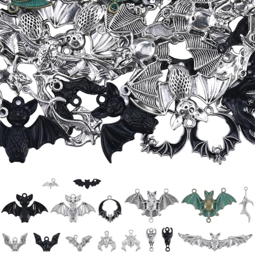 Breloques chauve-souris en métal pour animer un atelier de bijoux DIY Halloween entre amis