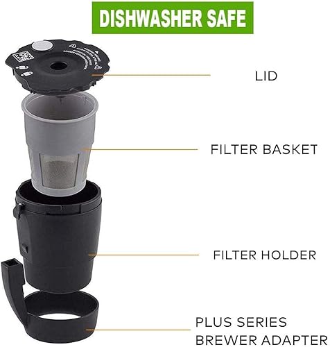 Miniatura 2 de K250 - Filtro de café molido reutilizable compatible con Keurigg My K Cup 2.0 1.0 K300 K350 K375 K400 K450 K475 - Filtro de café molido recargable