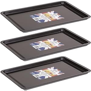 Wham Non-Stick Baking Tray (Set of 3 (32x23x1.5 cm)),F35