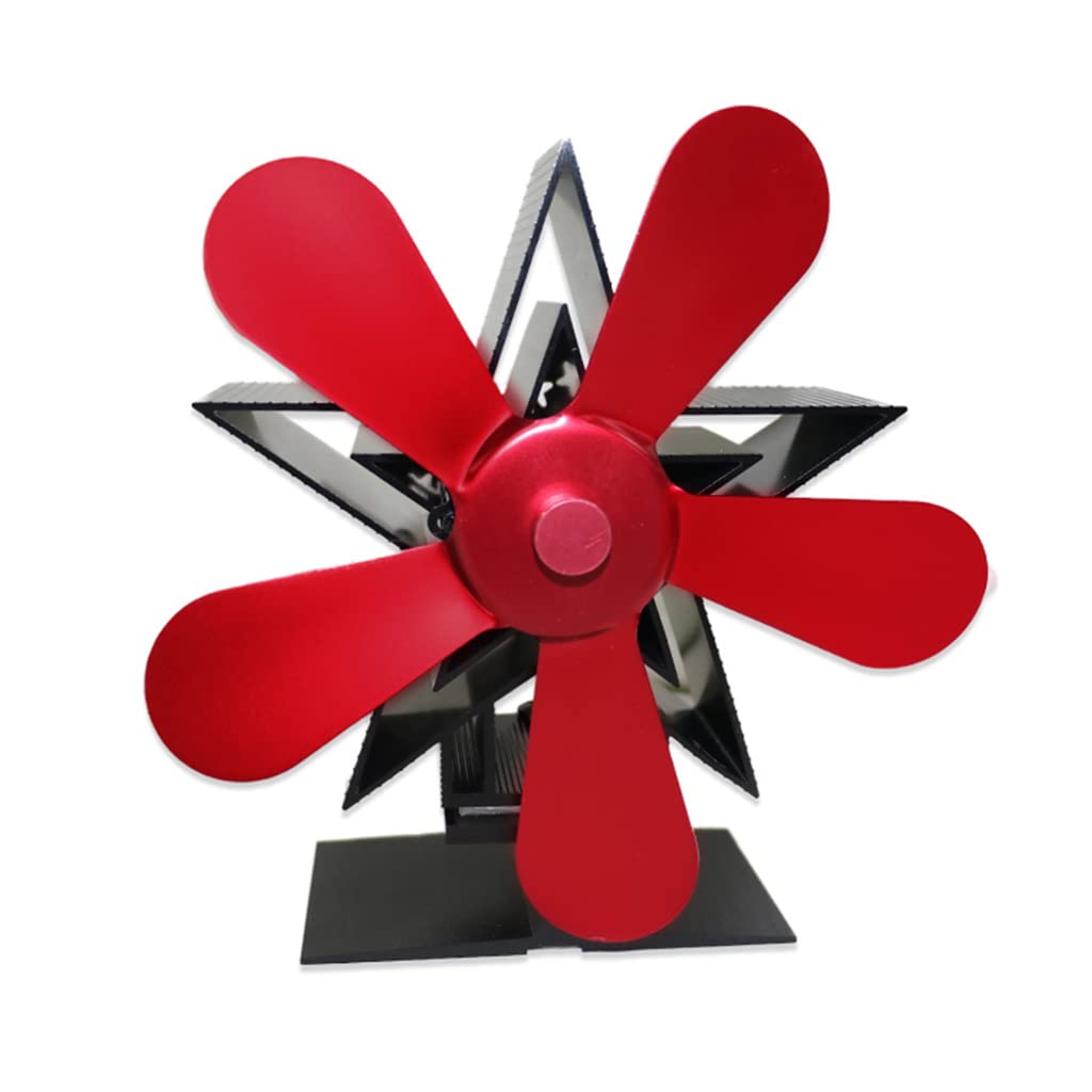 5-Blade Stove Fan Aluminum Alloy Fan Replacement Heat Powered No Battery Needed Wood Stove Replacement Heat Powered Non Electric