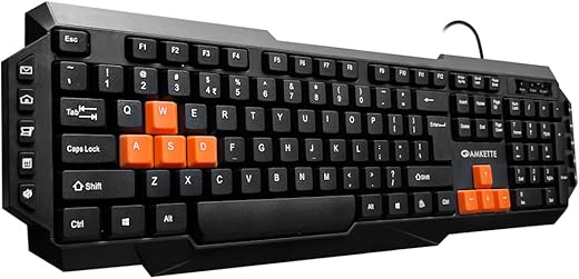 Amkette Xcite Pro USB Wired Keyboard for Laptop, PC and USB Support Devices with UV Coated Keys, 10 Instant one Touch Multimedia Keys & 3 LED…
