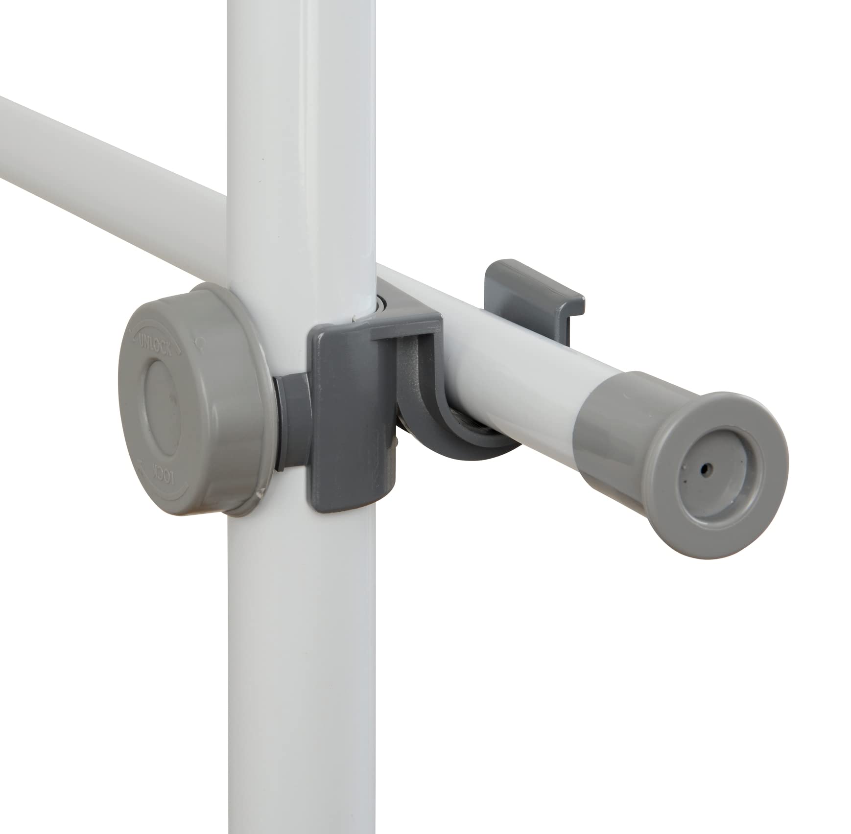 WENKO Sistema telescópico Herkules Basic - Sistema de orden ajustable, sistema de guardarropa, Acero, 75-120 x 165-300 x 11 cm, Blanco
