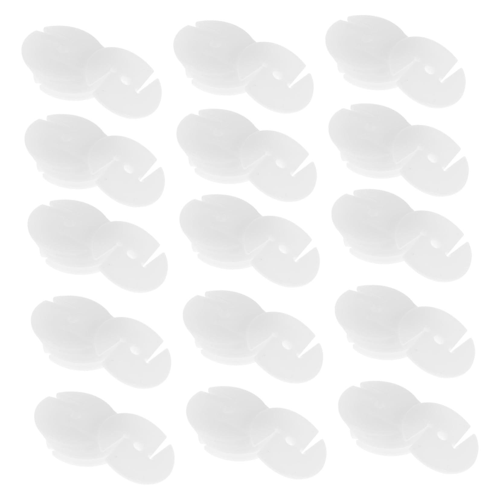 100pcs Three Hole Button DIY Pull Buckle Sofa Material Bedside Pull Buckles Plastic Three Hole Pull Buckle Sofa Parts Positioning Buckle for Bedside Button Gaskets Sofa Supplies