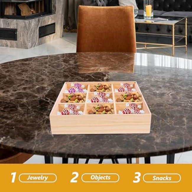 Snack Serving Case Divided Compartment Storage Box for Dried Fruits Snacks and More Versatile Organizer for Home Office and Outdoor Use Compartments