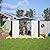 YOPTO 10x12 FT Outdoor Storage Shed,Utility Metal Tool Storage with Lockable Doors and Waterproof Roof, Large Garden Shed for Backyard, Patio Lawn, Black