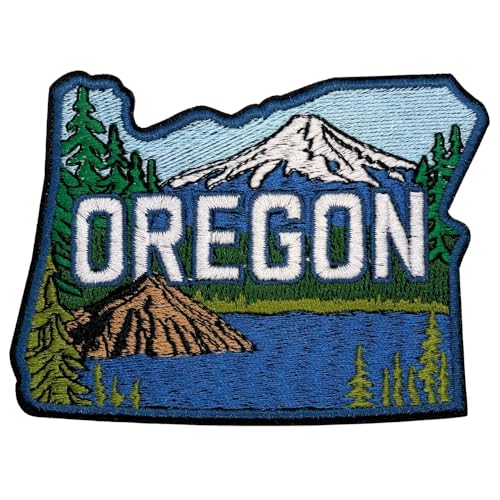 EMBROBOF Proud Oregon State Patch – 2.85 inches, Cool Pacific