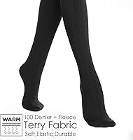 Vista 4 de G&Y 2 pares de medias con forro polar para mujer, 120D, opacas, cálidas, para invierno