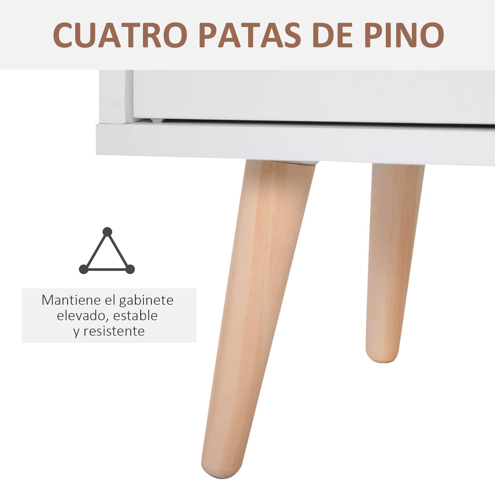 HOMCOM Aparador Buffet Armario Multiusos de Comedor Salón 80x29.5x96cm