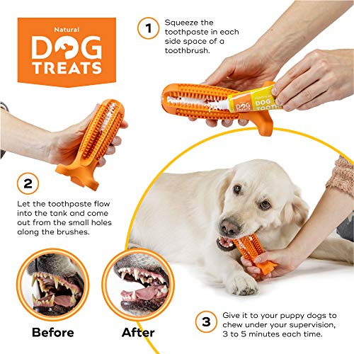 image for Natural Dog Treats Toothbrush Stick and Toothpaste Beef Flavor Dental 