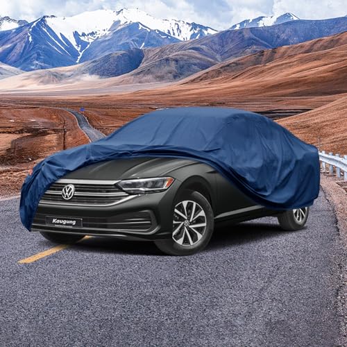 Image of Kaugung Heavy Duty Car Cover Custom Fit Volkswagen VW Jetta (2011-2025),Waterproof All Weather Resistant Outdoor Sun Rain Dust Snow Protection with Anti-Theft Lock.(USA Warehouse,Within 3-7 Days)