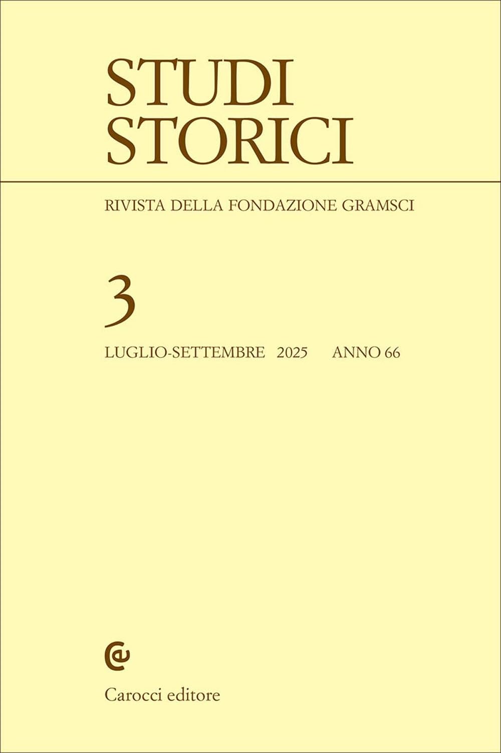 Studi Storici (2025) (Vol. 3) - 4