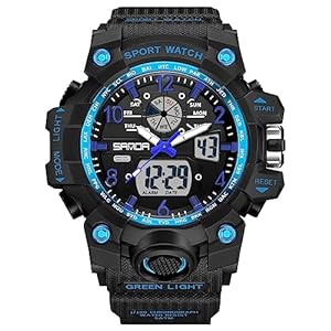 Women’s Digital Watch Waterproof Sport Watch Analog Wristwatch Military Tactical Watches LED Luminous Alarm Stopwatch Dual Time Wrist Watches