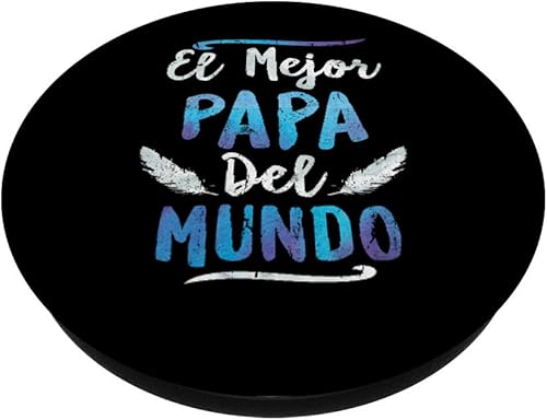 Miniatura 2 de El Mejor Papa Del Mundo Regalo del Día del Padre Lindo Diseño PopSockets Agarre y Soporte para Teléfonos y Tabletas, Negro
