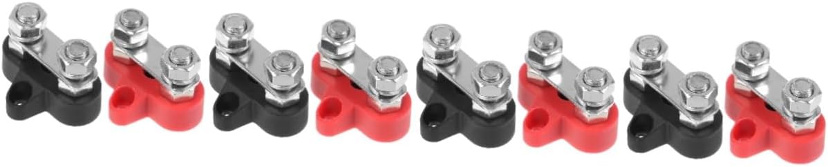 Gatuida 8pcs Battery Terminal Bolt Automotive Distribution Terminal Bus Bar for Cars Rvs Boats Easy Dual-Wire Screw Connection