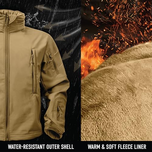 Veste softshell Spec Ops Rothco imperméable et modulable 3 en 1 contre le vent - 4