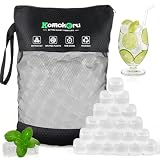 300 PCS Reusable Ice Cube for Drink, Refreezable Plastic ice Cubes Without Diluting BPA Free, Large Pack With Bag, Suitable for Whiskey Coffee Bars Ice Baths Camping, Instant Cooler Packs