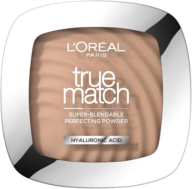 L'Oréal Paris Powder Foundation, Light Texture for a Flawless Finish, True Match Pressed Powder Foundation, 4N Beige