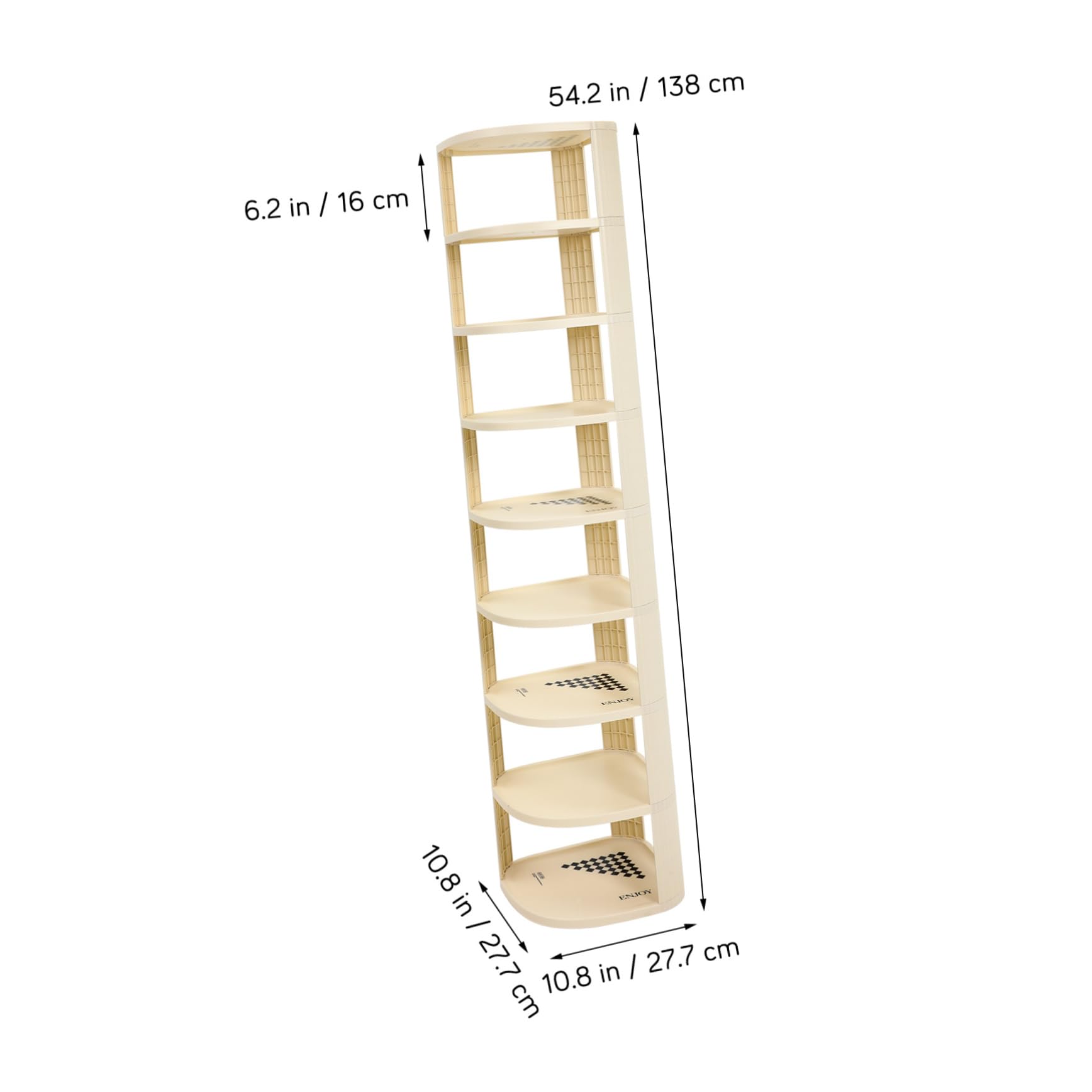 Estante Organizador De Zapatos De 9 Niveles, Zapatero Estrecho De Esquina Hogar, Estructura Vertical De Plástico Resistente Que Ahorra Espacio y Permite Montaje Rápido para Entrada