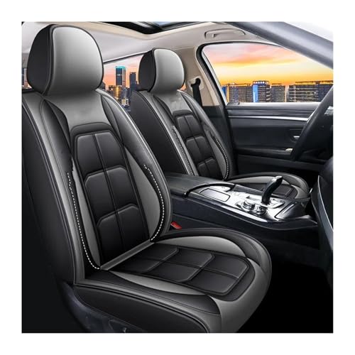 Housses siège auto coussin de voiture universel en cuir gris pour sièges avant