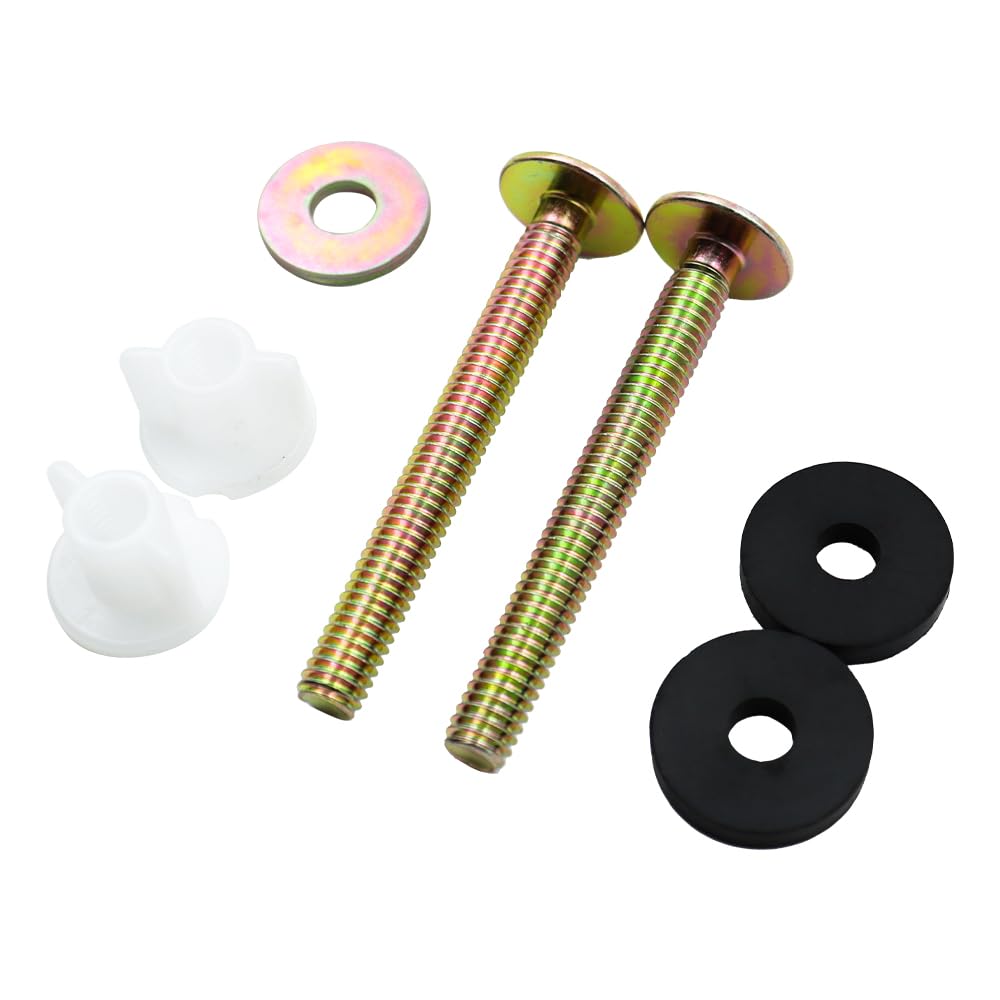 Sarini Set Viti bulloni Sedile WC Universale 2 Pezzi Resistente rondella Metallo Gomma Hardware Cerniera Montaggio Superiore