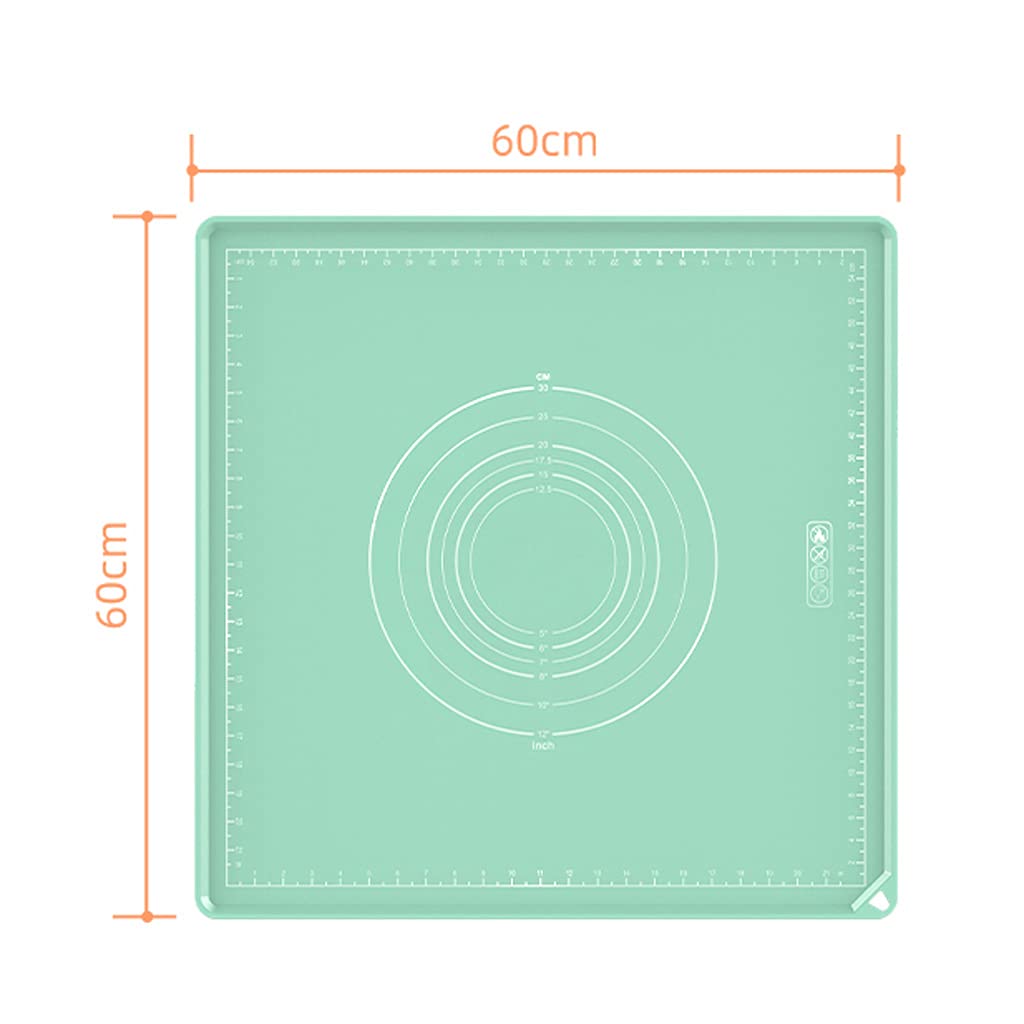 Silikonmatte Silikon Backmatte, Extra Große Dicke Antihaft rutschfest Ausrollmatte Teigmatte Für Pie Pizza Kuchen Kekse 60x60cm