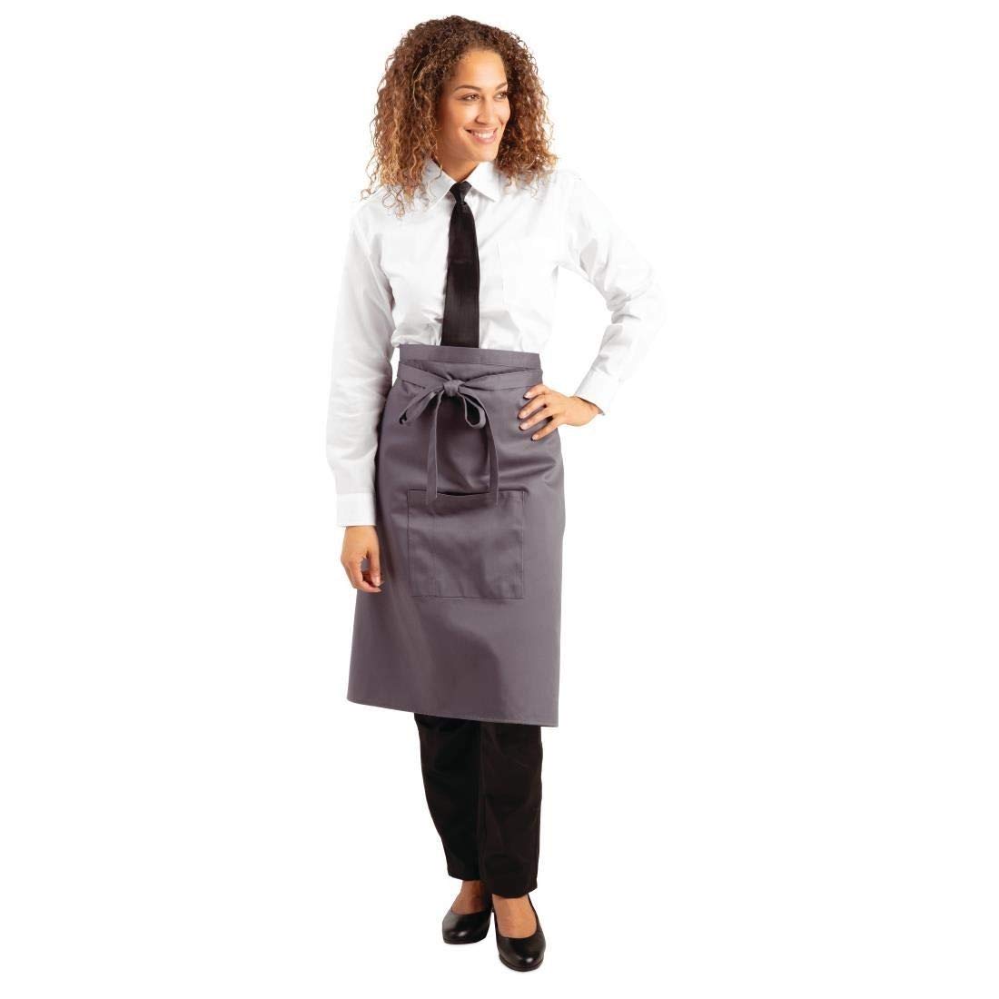 Whites Chefs Clothing Grey Whites Bistro Apron Charcoal