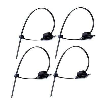 OFKLADE 4 Pack Mountain Bike Bicycle Self-Lock Cable Tie Brake Gear Cable Guide Clip