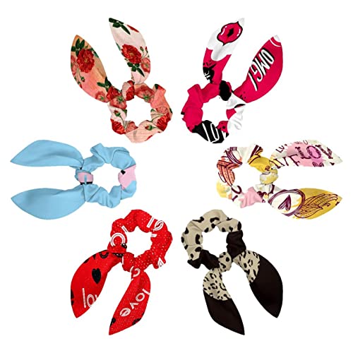 Chouchous en satin avec ruban queue de cheval élastique cheveux femme nœud papillon Saint-Valentin