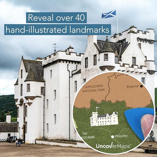Mapa de Escocia para rascar interactivo A2, ideal como mapa de aula didáctico y divertido 4