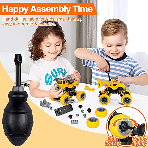 LUDILO 4PCS Take Apart Toys for 4 Year Old Boys Construction Toys with Electric Drill DIY Assembly Building Stem Toys Trucks Gifts for 3 4 5 6 7 8 Year Old Boys Girls Kids Learning Educational Toys - Image 4